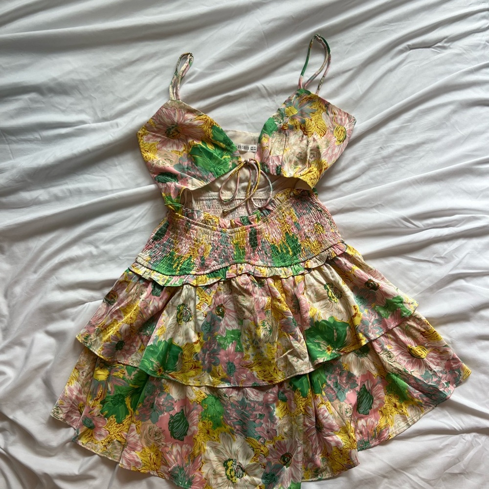 Floral Mini Dress with Adjustable Straps